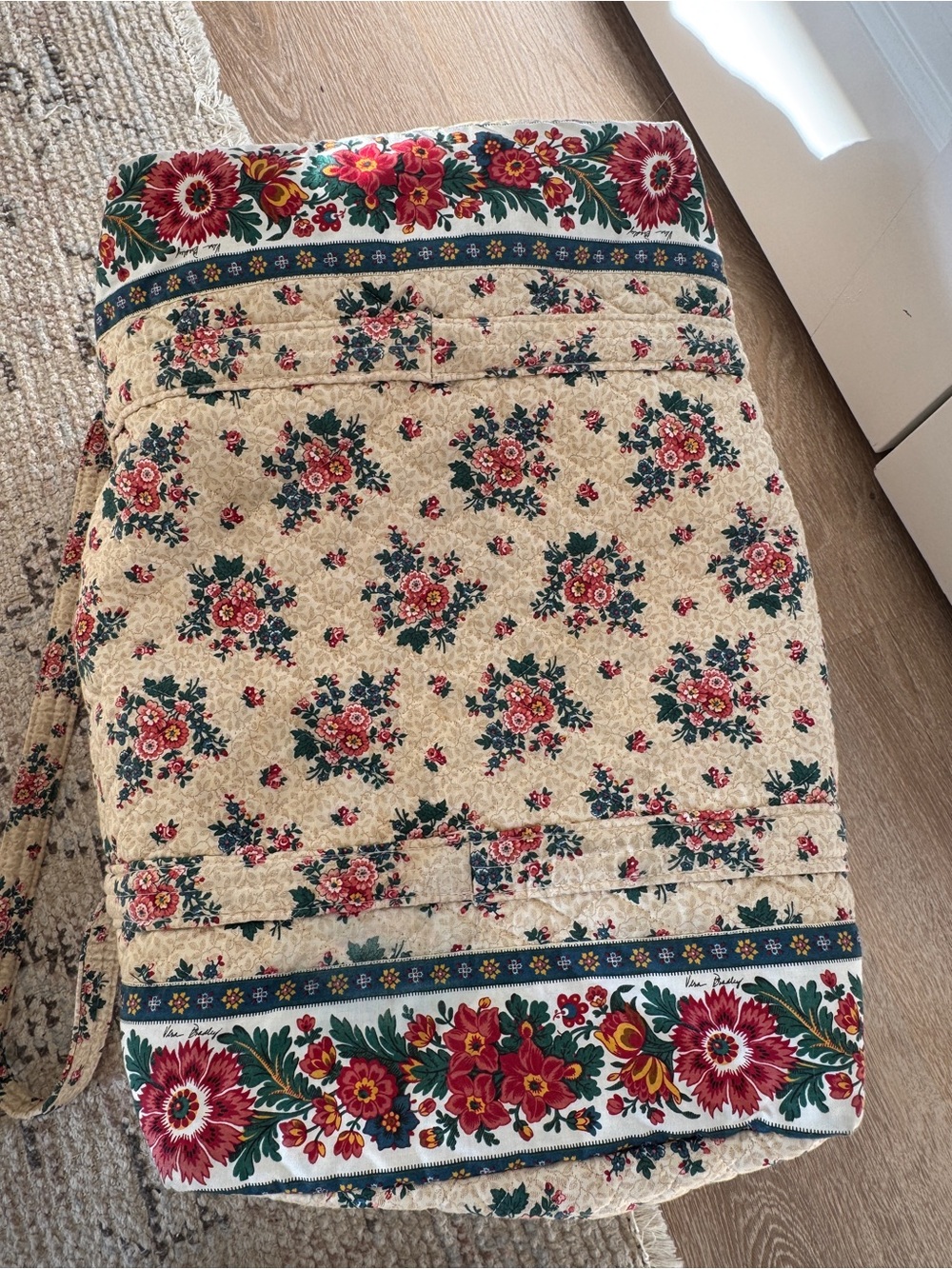 Vera Bradley RARE 1993 tea garden quilted duffle bag vintage travel - Picture 8 of 10